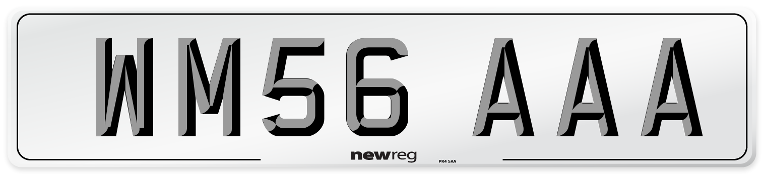 WM56 AAA Number Plate from New Reg
